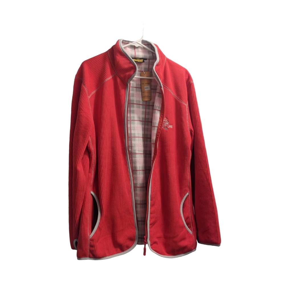 🆕 Renegade Club Mullett Lake Pink & Plaid Ribbed Thumbhole Jacket